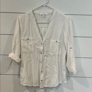 Love Tree White Button Down Shirt